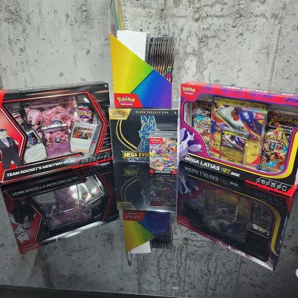 Pokemon TCG Mega Evolution ETB, Booster Bundle, Sleeves, Mega Latias Bundle Pokemon TCG Mega Evolution ETB, Booster Bundle, Sleeves, Mega Latias Bundle